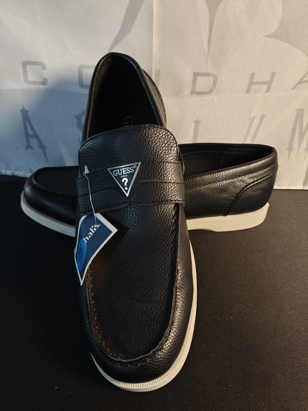 GUESS Men's 10.5 / 43.5 Alai Moc Toe Slip On Driving Loafers NWT $89 Blems